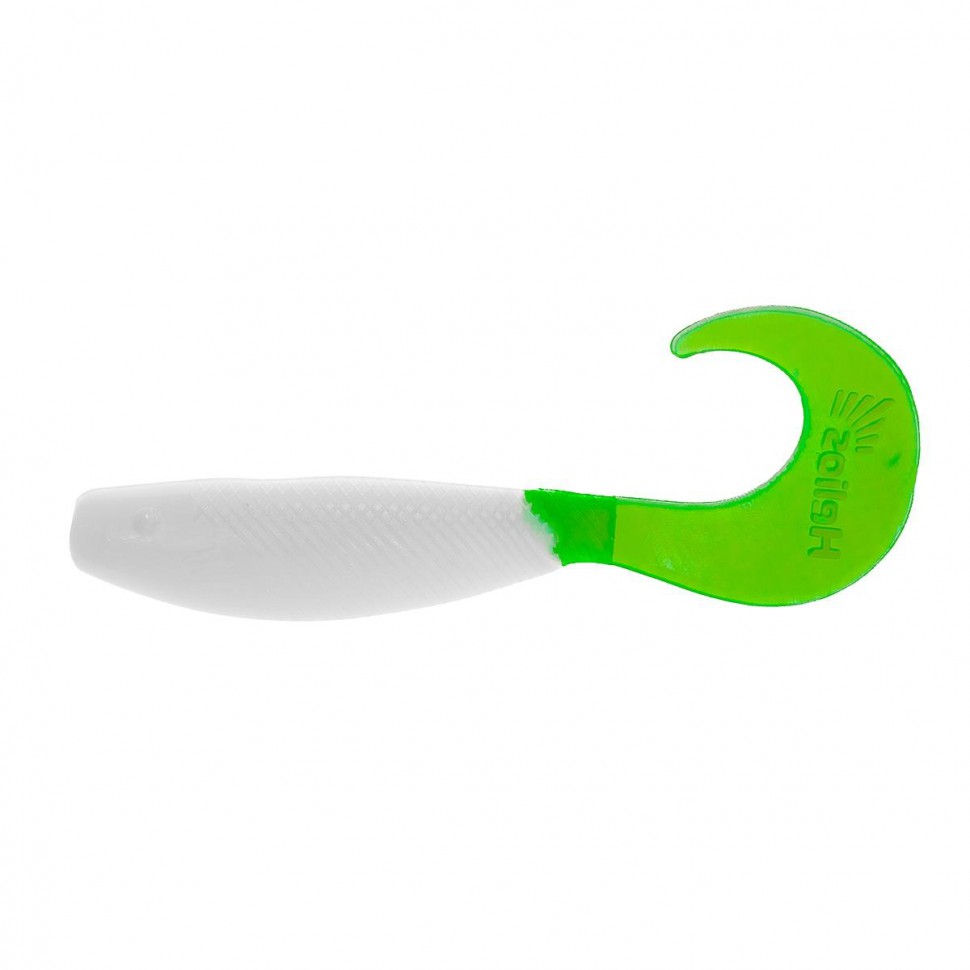 Твистер Helios Hybrid 2,75"/7,0 см, цвет White & Green 7 шт HS-13-016 , 